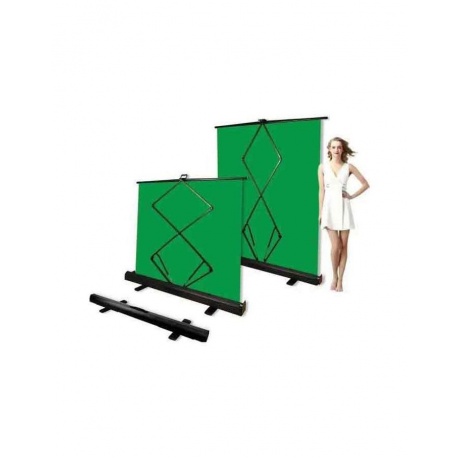 Раздвижной переносной фон Fancier зеленый хромакей 165x200см - фото 2