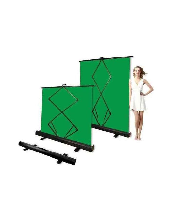 Раздвижной переносной фон Fancier зеленый хромакей 165x200см - фото 2