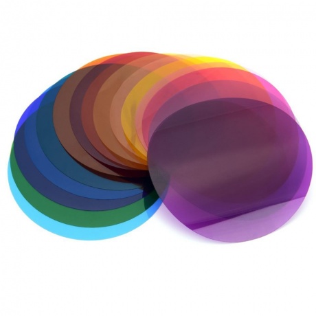Набор цветных светофильтров Godox V-11C для круглой головки - фото 1