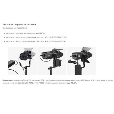 Осветитель светодиодный Godox S30 фокусируемый - фото 24