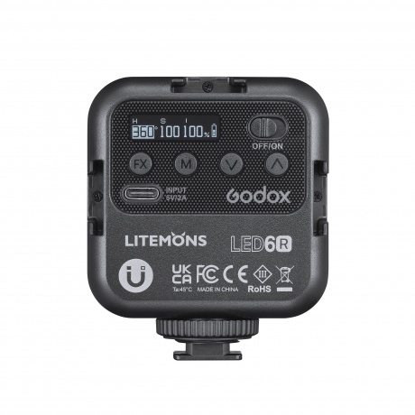 Осветитель светодиодный Godox LITEMONS LED6R RGB накамерный - фото 2
