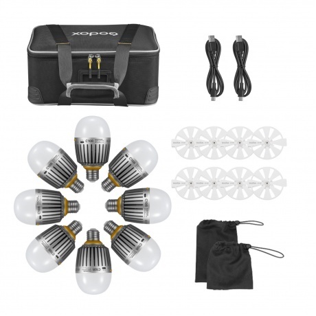 Комплект светодиодных ламп Godox Knowled C10R-K8 в кейсе - фото 5