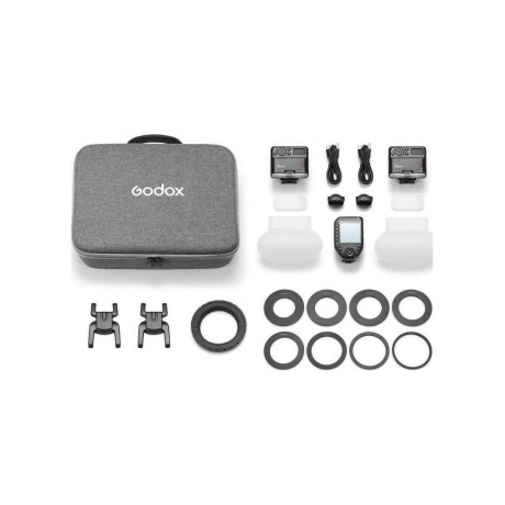 Комплект импульсных осветителей Godox MF12-DK1  для макросъемки - фото 13