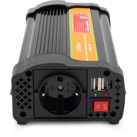 Автоинвертор Digma AI600-12W 600Вт - фото 3