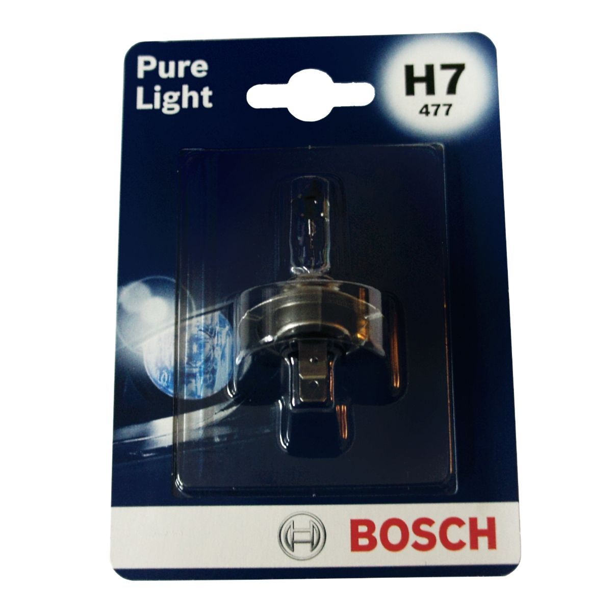 Лампа галогенная BOSCH H7 Pure Light 12V 55W, 1шт, 1987301012 лампа автомобильная bosch pure light t4w 2 шт