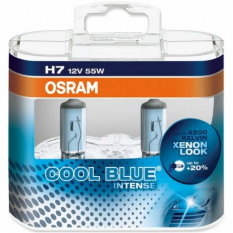 Лампа галогенная OSRAM H7 Cool Blue Intense 12V 55W, 2шт., 64210CBI-HCB - фото 1
