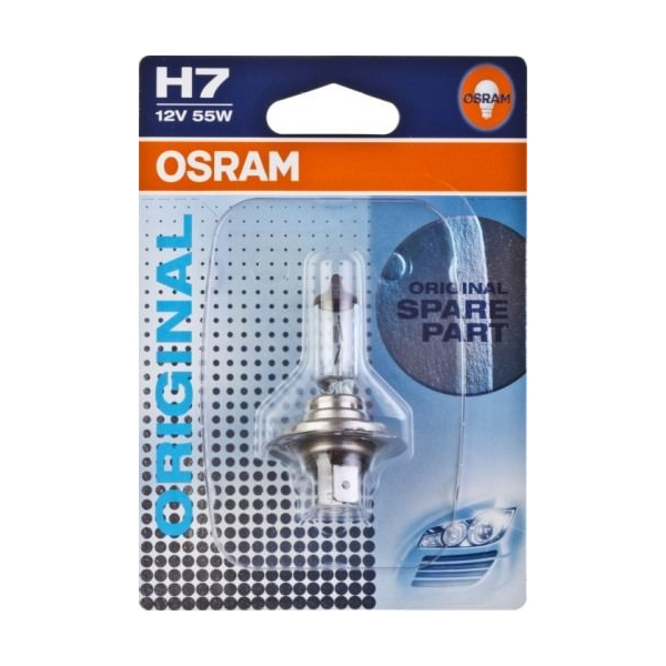 Лампа галогенная OSRAM H7 Original 12V 55W, 64210-01B автомобильная лампа h7 12v 55w osram original line ближний свет
