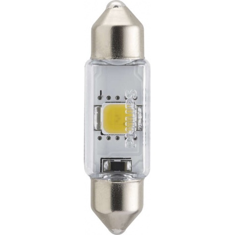 Лампа светодиодная PHILIPS X-tremeVision LED C5W, Festoon 38 мм, яркий белый свет 4000K 12V 1W, 1шт, 128584000KX1 - фото 2