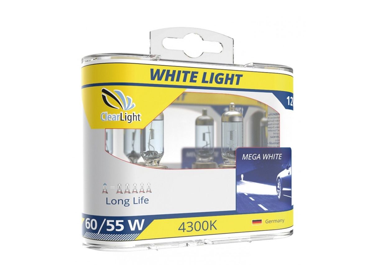 Лампа Clearlight H10 12V-42W WhiteLight (компл., 2 шт.) лампа clearlight h8 12v 35w whitelight компл 2 шт