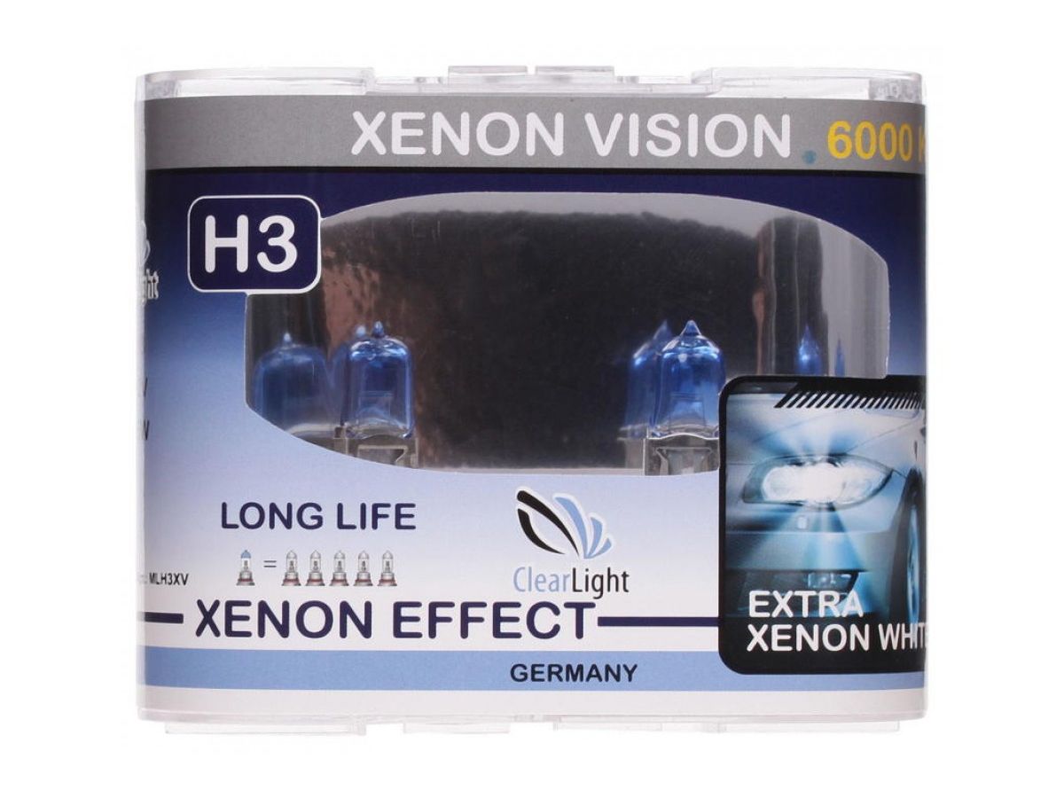 цена Лампа Clearlight H3 12V-55W XenonVision (компл., 2 шт.)