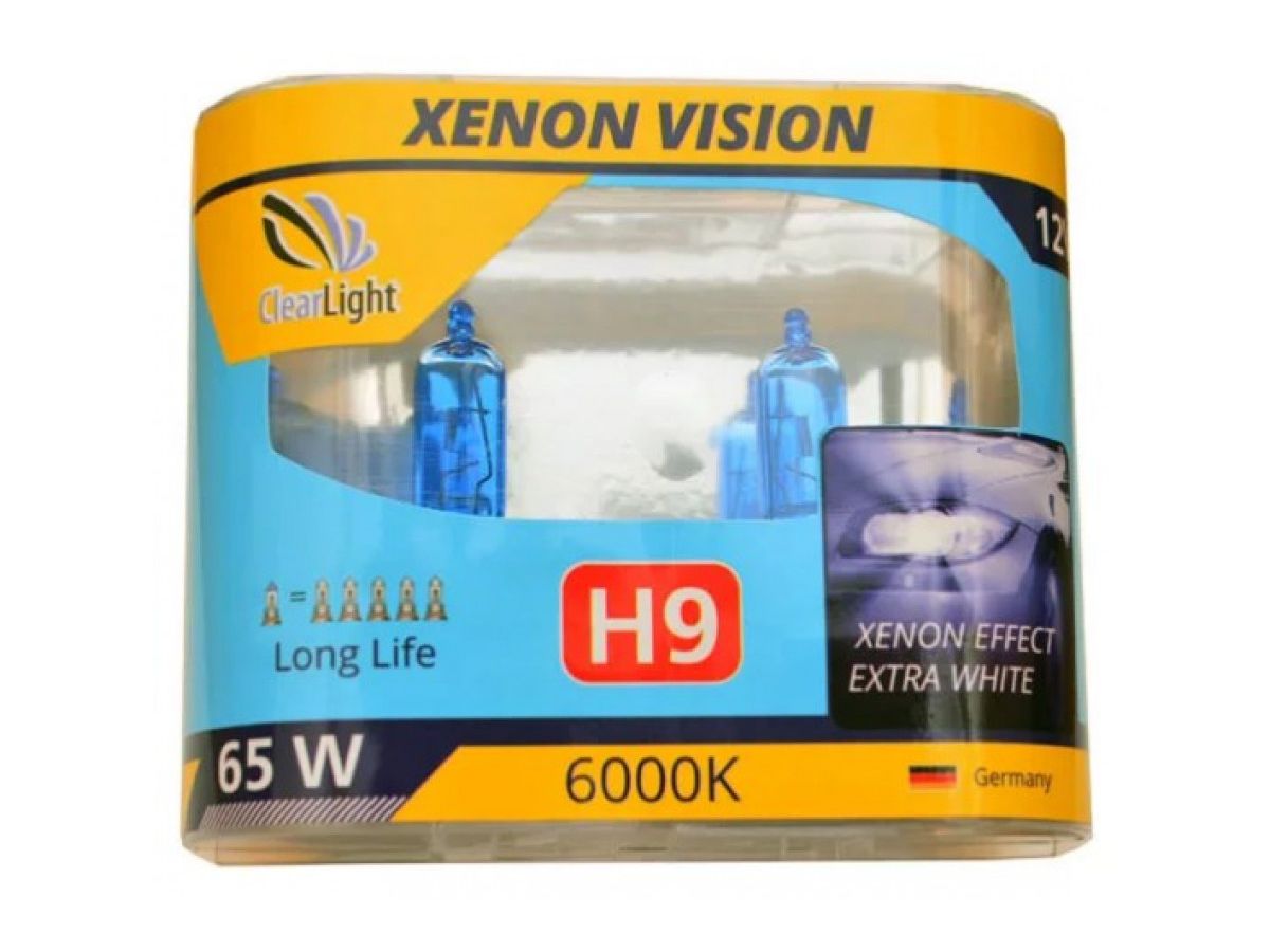 Лампа Clearlight H9 12V-65W XenonVision (компл., 2 шт.) лампа clearlight h8 12v 35w whitelight компл 2 шт