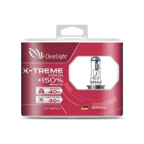 Лампа Clearlight H7 12V-55W X-treme Vision +150% Light (компл., ...