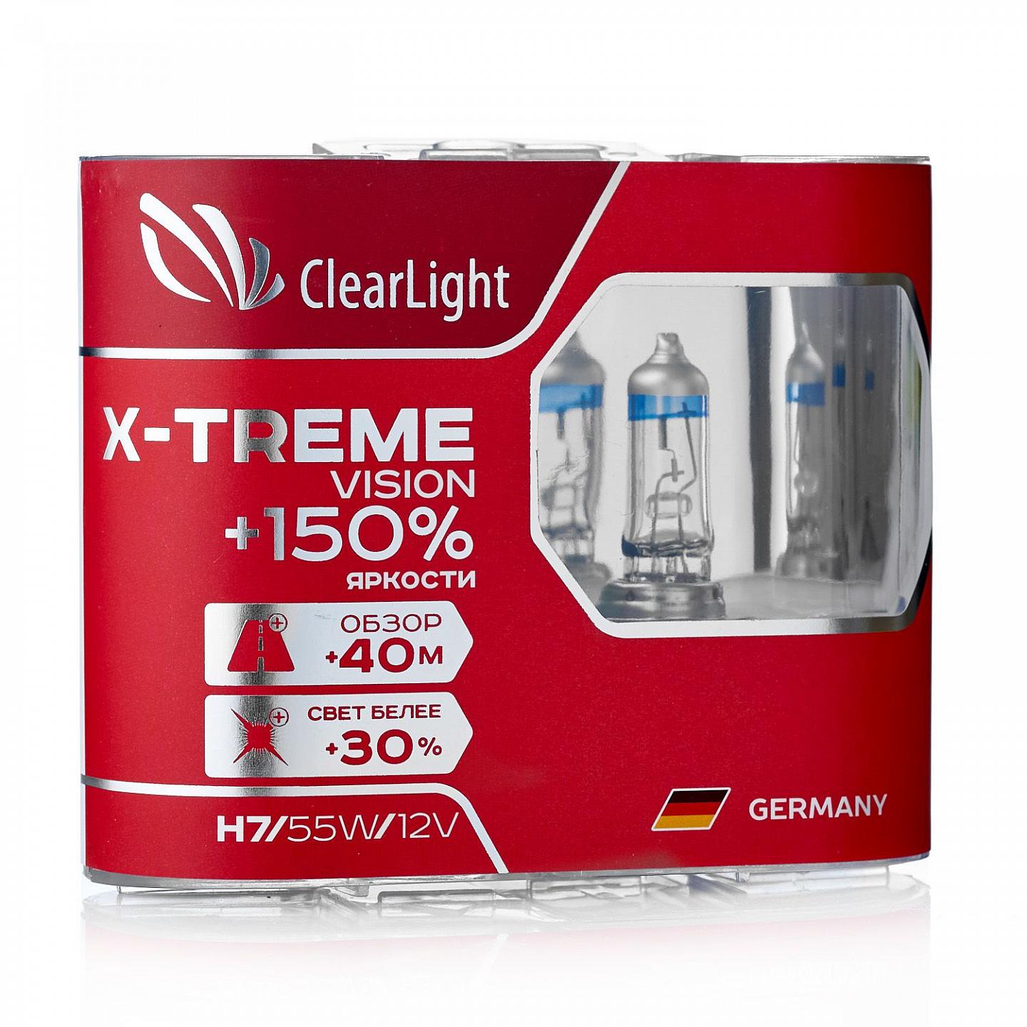 Лампа Clearlight HB3 12V-60W X-treme Vision +150% Light (компл., 2 шт.) лампа автомобильная clearlight x treme h1 2 шт