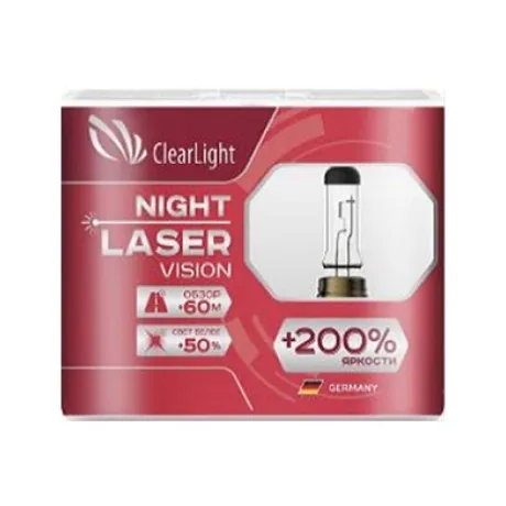 Лампа Clearlight H11 12V-55W Night Laser Vision +200% Light (ком...