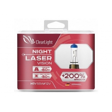 

Лампа Clearlight H7 12V-55W Night Laser Vision +200% Light (компл., 2 шт.)