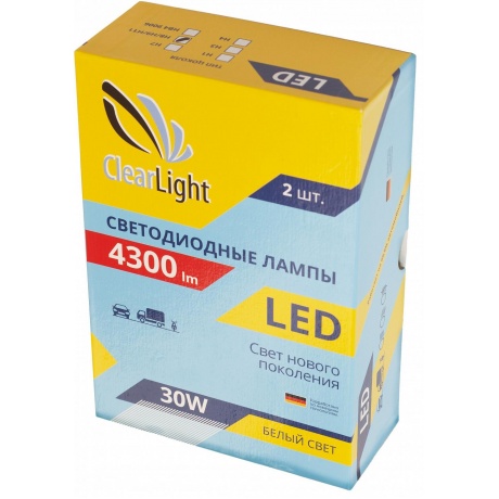 Лампа LED Clearlight HB4 4300 lm (компл., 2 шт.) - фото 2