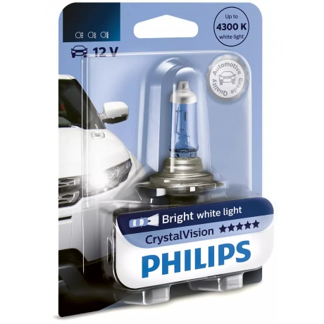 

Лампа галогенная Philips Crystal Vision HB3 12V 65W P20d, 1шт, 9005CVB1