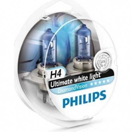 Лампа галогенная Philips DiamondVision H4 12V- 60/55W (P43t), 2ш...