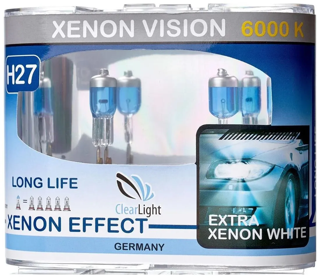 Комплект ламп Clearlight H27 12V-55W XenonVision (2 шт.) MLH27XV - фото 2