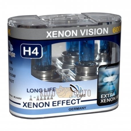 

Комплект ламп Clearlight H4 12V-60/55W XenonVision (2 шт.) MLH4XV