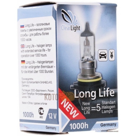 Лампа Clearlight HB3 12V-65W LongLife ML9005LL