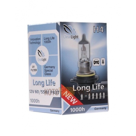 Лампа Clearlight H4 12V-60/55W LongLife MLH4LL