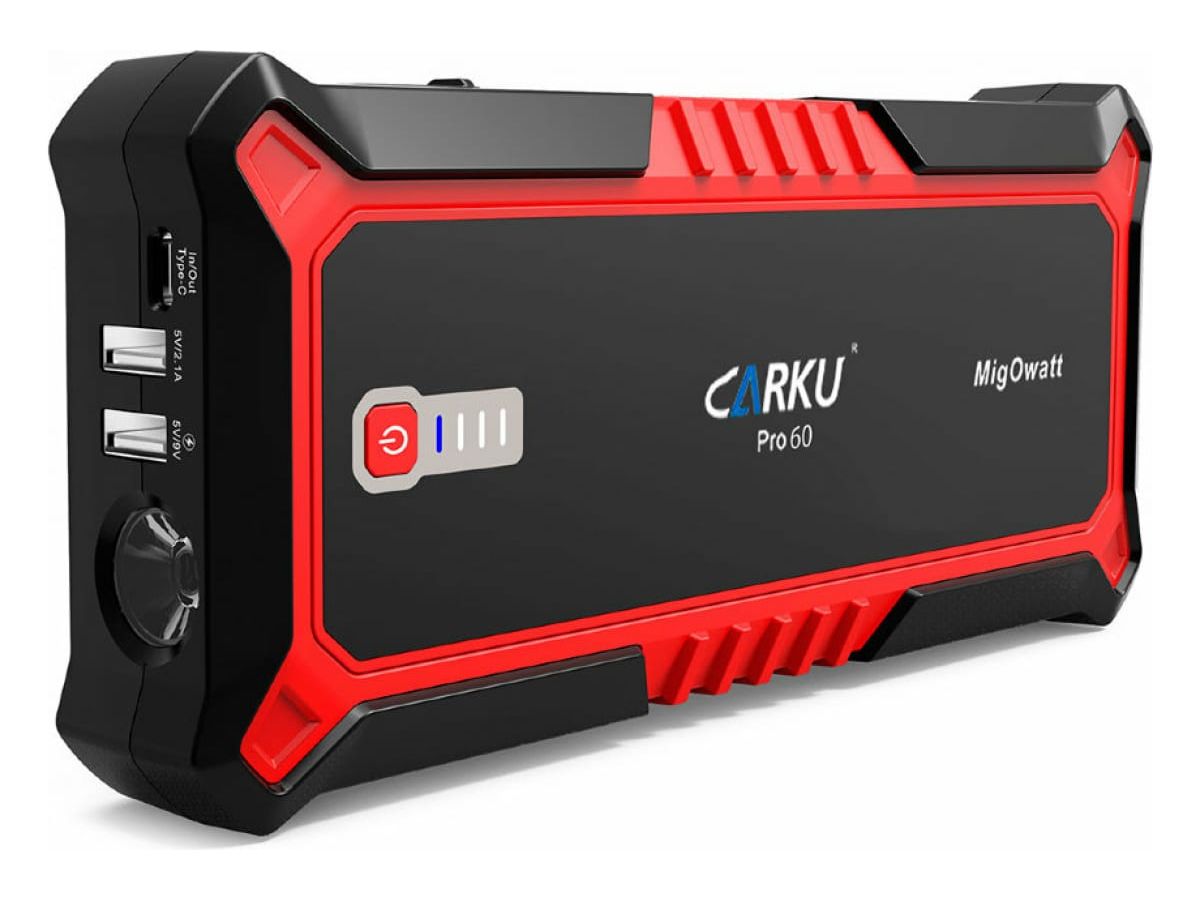 Пуско-зарядное устройство CARKU PRO-60 пуско зарядное устройство вымпел 62 автономное пуско заряд 165а 6а 12в автомат 33 6вт ч 9000мач