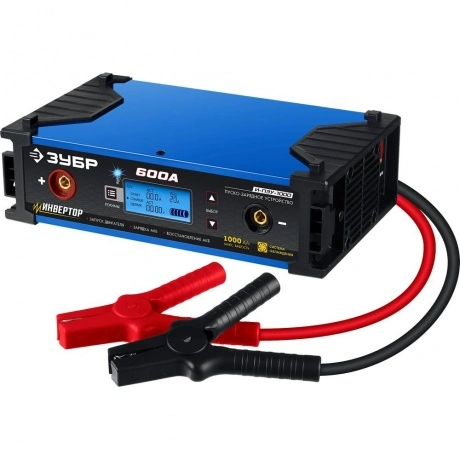 Пуско-зарядное устройство инверторное ЗУБР И-ПЗУ-1000, 12/24В, 6...