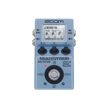 Педаль эффектов Zoom MS-70CDR для электрогитары/Хорус/Дилей/Ревер/Без БП - фото 1