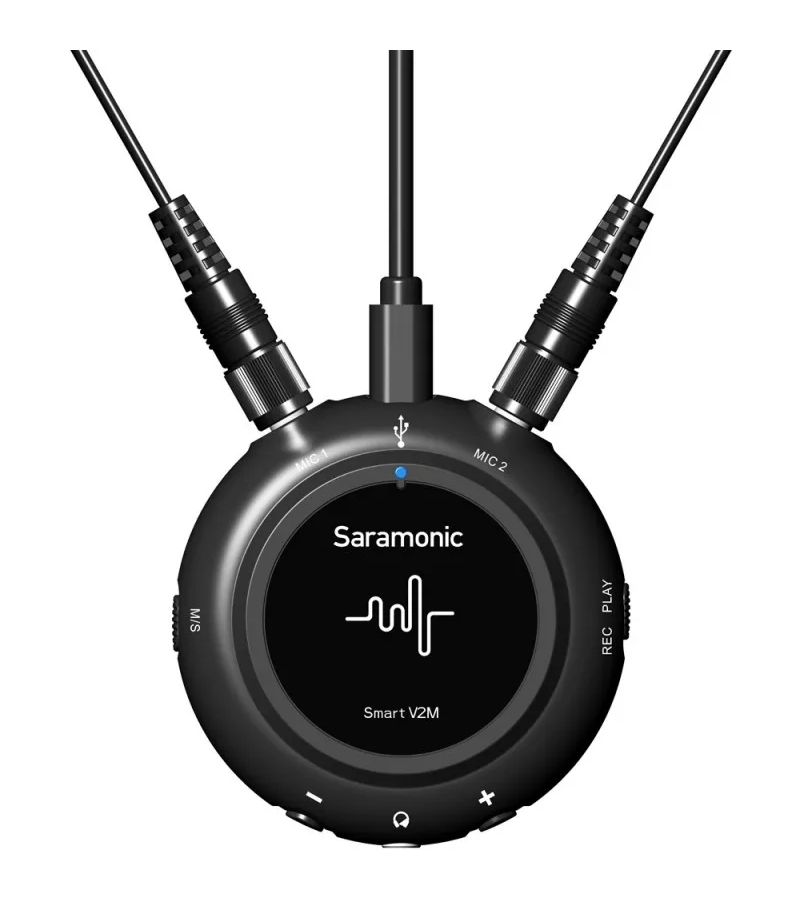 Двухканальный аудиомикшер Saramonic Smart V2M  3.5мм для устройств Android, iOS и компьютеров от Kotofoto