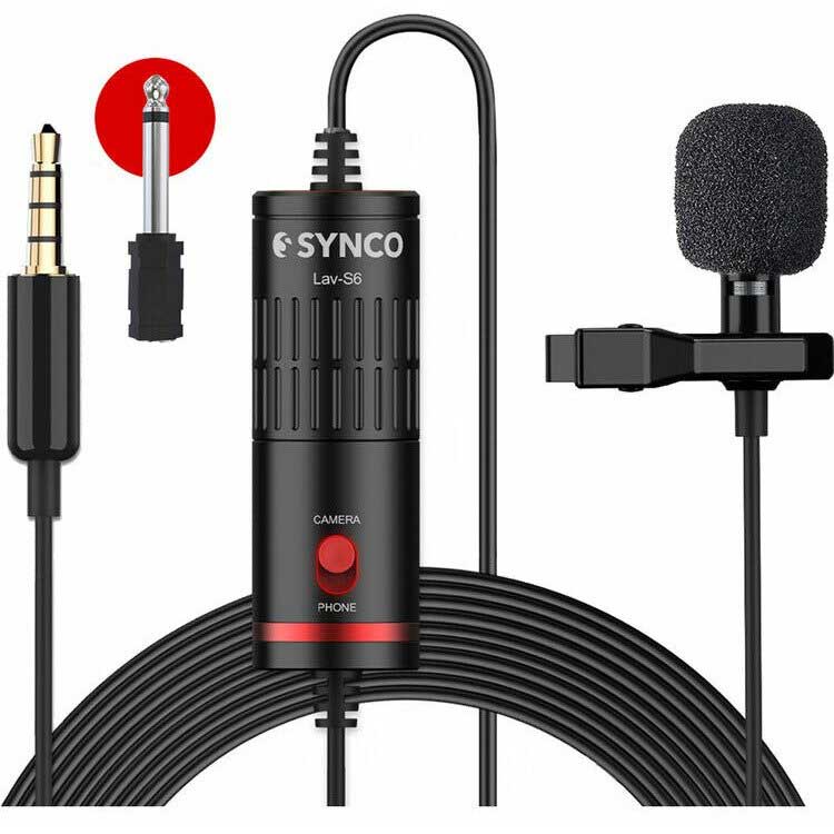 Петличный микрофон Synco Lav-S6 черный от Kotofoto