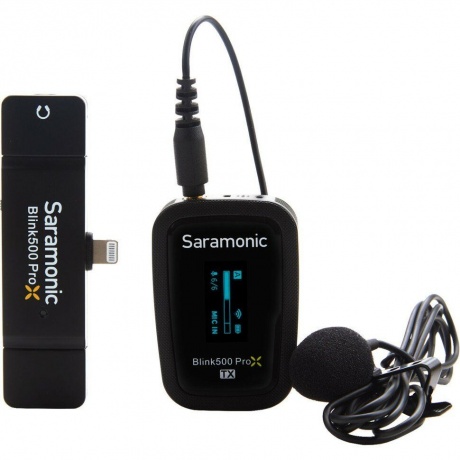 Радиосистема Saramonic Blink500 ProX B3(TX+RXDI) 2,4Гц приемник + передатчик, разъем Lightning (iPhone) - фото 1