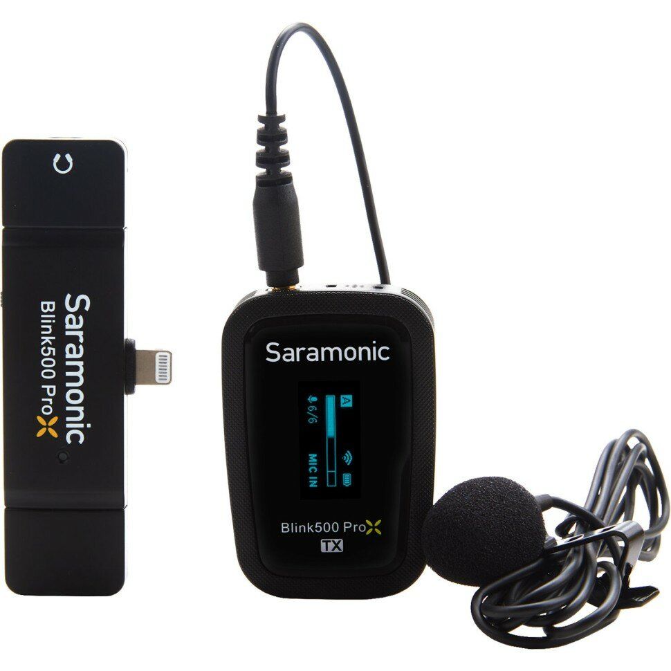 Радиосистема Saramonic Blink500 ProX B3(TX+RXDI) 2,4Гц приемник + передатчик, разъем Lightning (iPhone) радиосистема blink100 b1 tx rx 2 4гц приемник передатчик разъем 3 5мм
