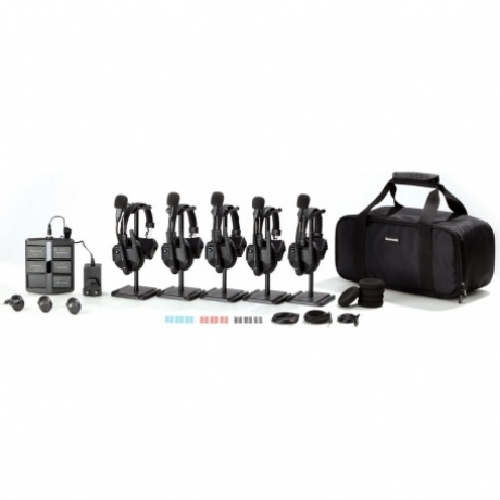 

Интерком система одновременной связи WiTalk9SE-5S для 5 человек (5 гарнитур в комплекте), черный