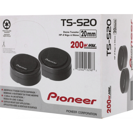 Колонки автомобильные Pioneer TS-S20 200Вт 92дБ 8Ом 2см (ком.:2кол.) твитер