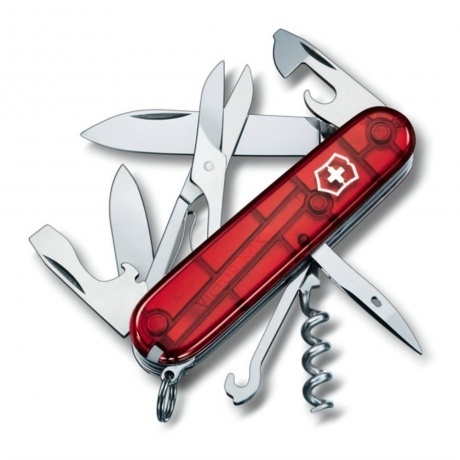 

Нож Victorinox Climber 1.3703.Т Translucent Red