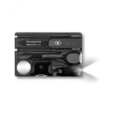 Мультитул Victorinox SwissCard Lite 0.7333.T3 Translucent Black - фото 1