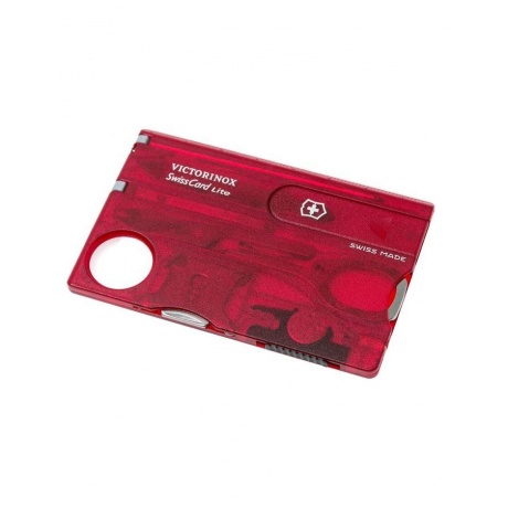 Мультитул Victorinox SwissCard Lite 0.7300.T Translucent Red - фото 2