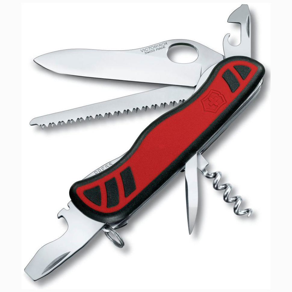 Нож Victorinox Forester M Grip 0.8361.MC Red-Black нож victorinox forester 111 мм 10 функций с фиксатором лезвия деревянная рукоять