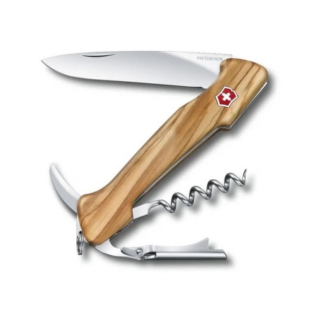 Нож Victorinox Wine Master, 130 мм, 6 функций, оливковое дерево - фото 1