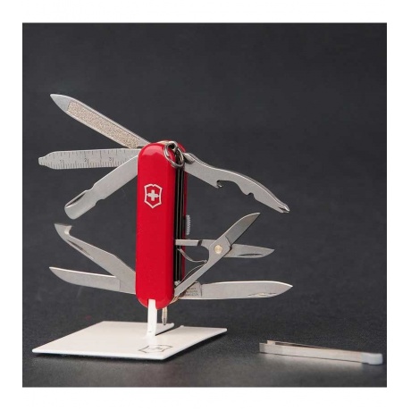 Нож-брелок Victorinox Classic MiniChamp, 58 мм, 16 функций, красный - фото 7