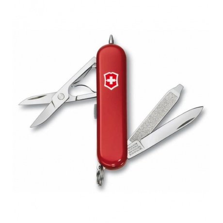 Нож-брелок Victorinox Classic Signature Lite, 58 мм, 7 функций, красный - фото 5