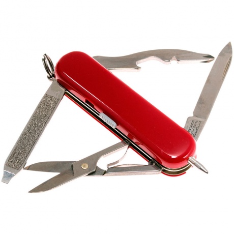 Нож-брелок Victorinox Classic Manager, 58 мм, 10 функций, красный - фото 2