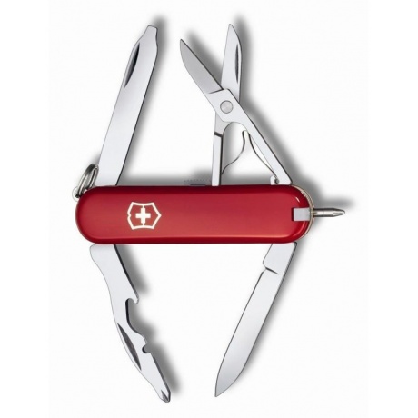 Нож-брелок Victorinox Classic Manager, 58 мм, 10 функций, красный - фото 4