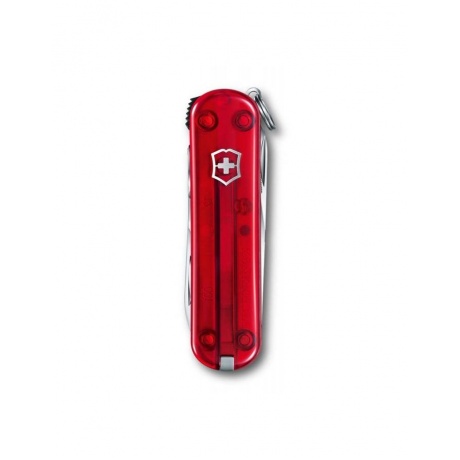 Нож-брелок Victorinox Classic Nail Clip 580, 65 мм, 8 функций, полупрозрачный красный - фото 2
