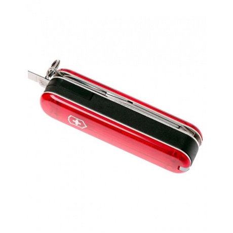 Нож-брелок Victorinox Classic Nail Clip 580, 65 мм, 8 функций, полупрозрачный красный - фото 7