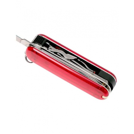 Нож-брелок Victorinox Classic Nail Clip 580, 65 мм, 8 функций, полупрозрачный красный - фото 8