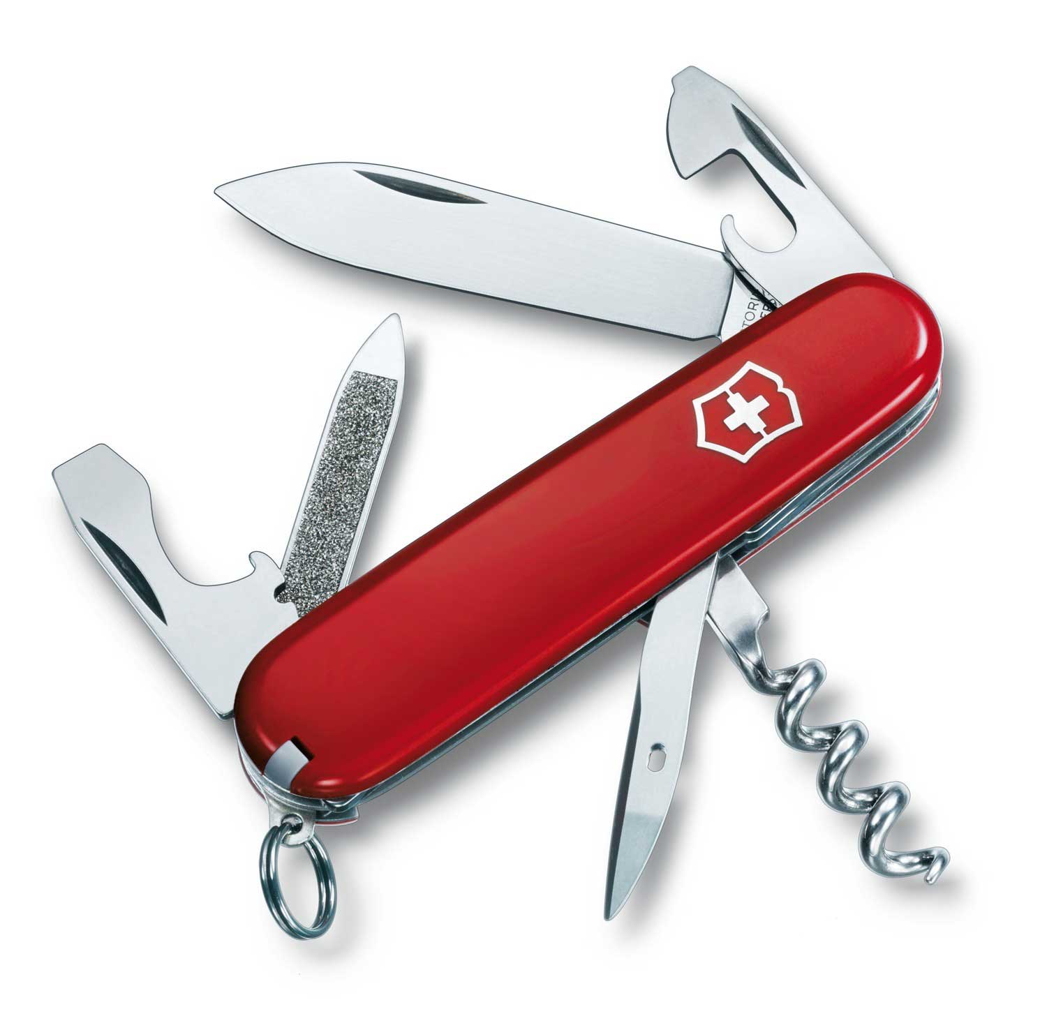 Нож Victorinox Sportsman, 84 мм, 13 функций, красный складной кухонный нож victorinox модель 6 7803 fb