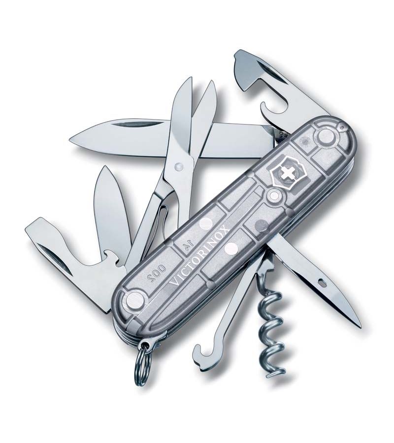 Нож Victorinox Climber, 91 мм, 14 функций, серебристый нож victorinox electrician 93 мм 7 функций серебристый
