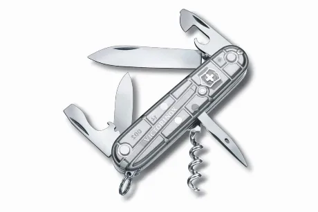Нож Victorinox Spartan, 91 мм, 12 функций, полупрозрачный серебр...